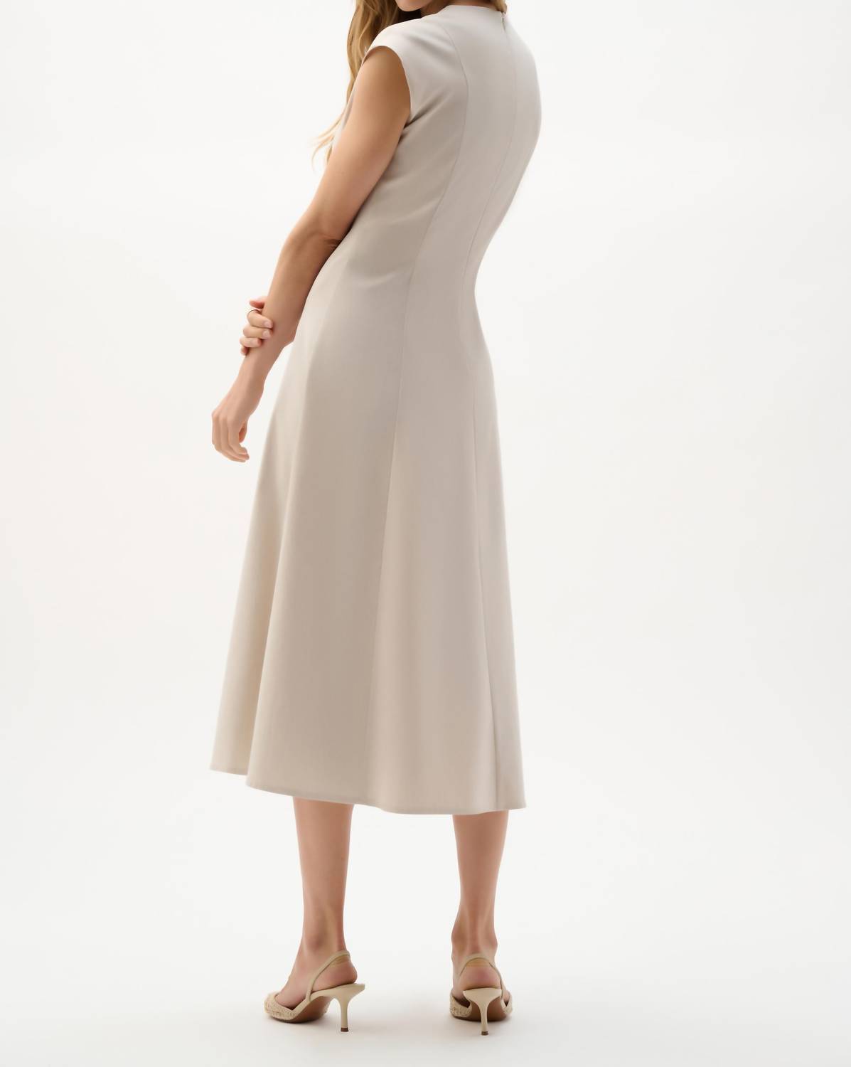 Joseph Ribkoff Melange Millenium Fit and Flare Dress in natural - women's dress - alternate view