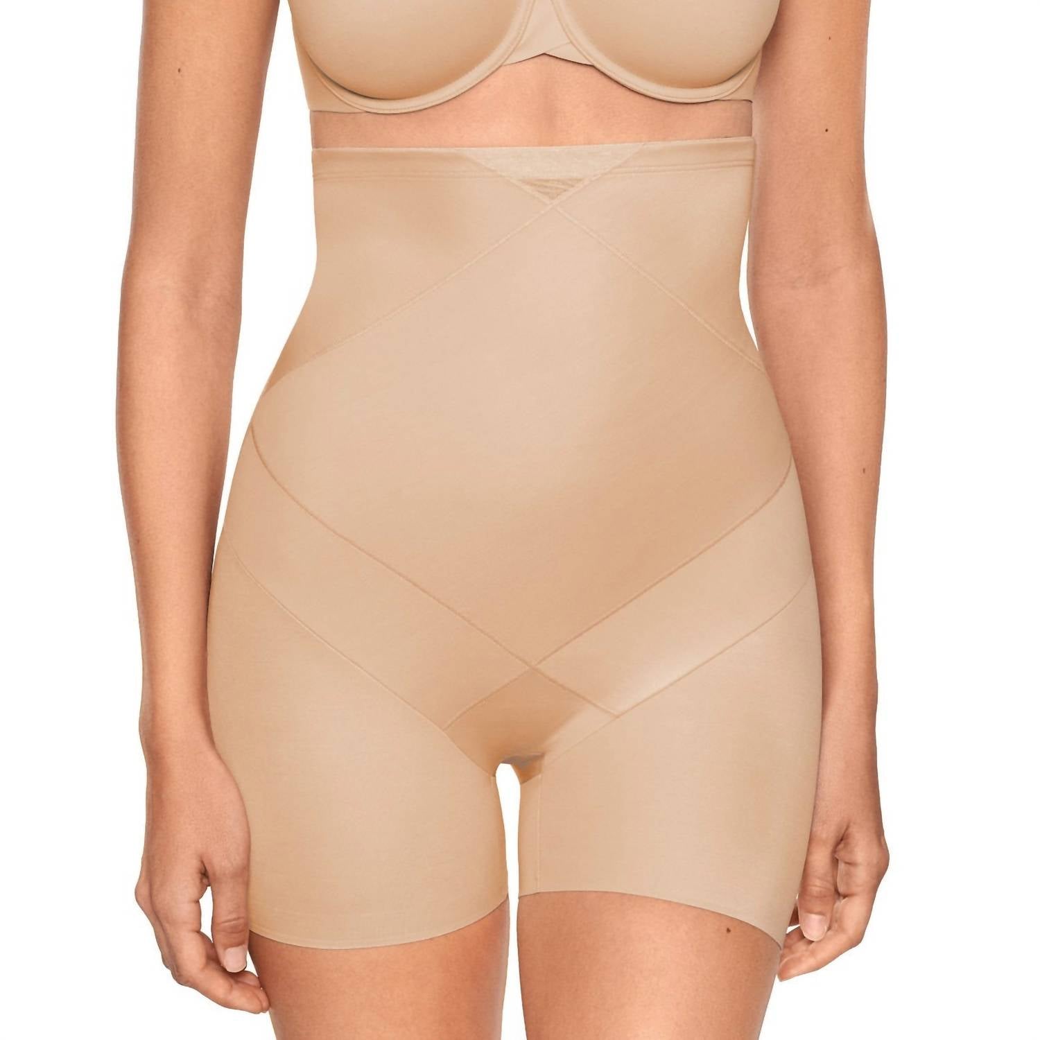 Miraclesuit Instant Tummy Tuck Hi-waist Shorts in beige - women's shorts