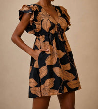 Tcec - Floral Print Babydoll Mini Dress