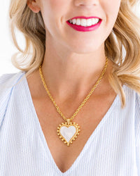 Susan Shaw - Mother Of Pearl Heart Necklace