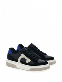 Salvatore Ferragamo - Men's Gancini Panelled Leather Sneakers