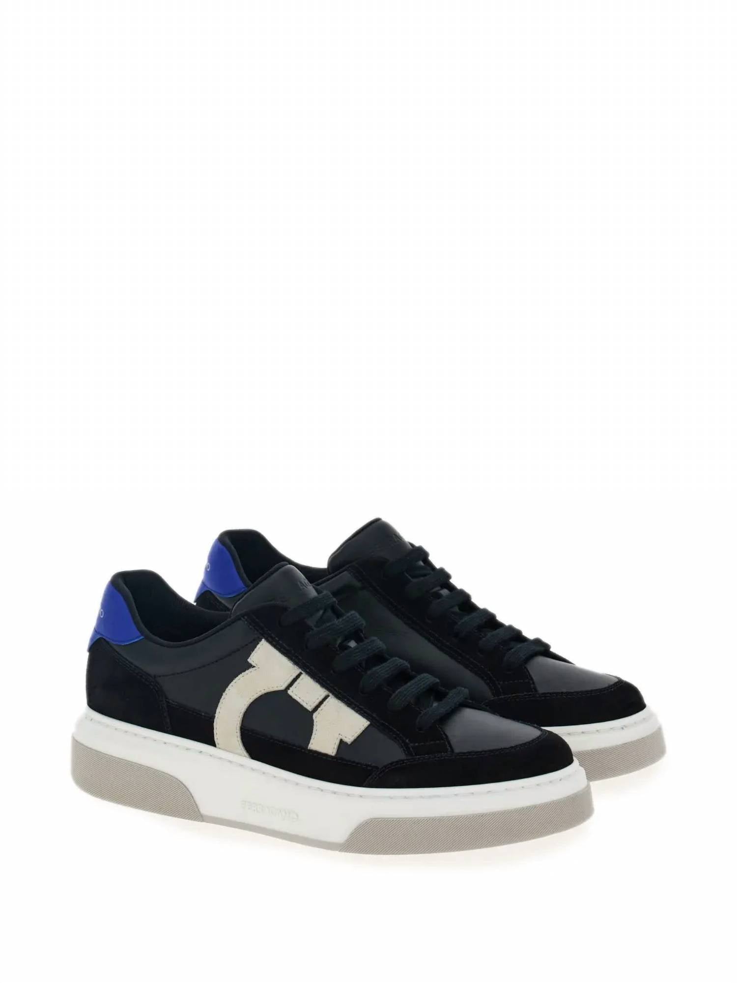 Salvatore Ferragamo - Men's Gancini Panelled Leather Sneakers