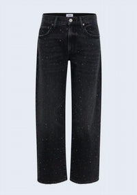 PISTOLA Lexi Mid Rise Bowed Straight Jeans in silver screen 1 - women's jeans - view 4