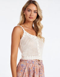 Bishop + Young - Keena Open Crochet Sweater Tank