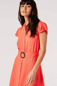 Apricot - Vintage Tortoise Shell Button Dress