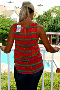 SLEEVELESS PRINTED TOP