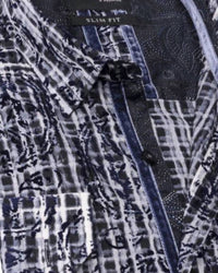 Eight X - Men's Paisley Flocking Button Down Shirt
