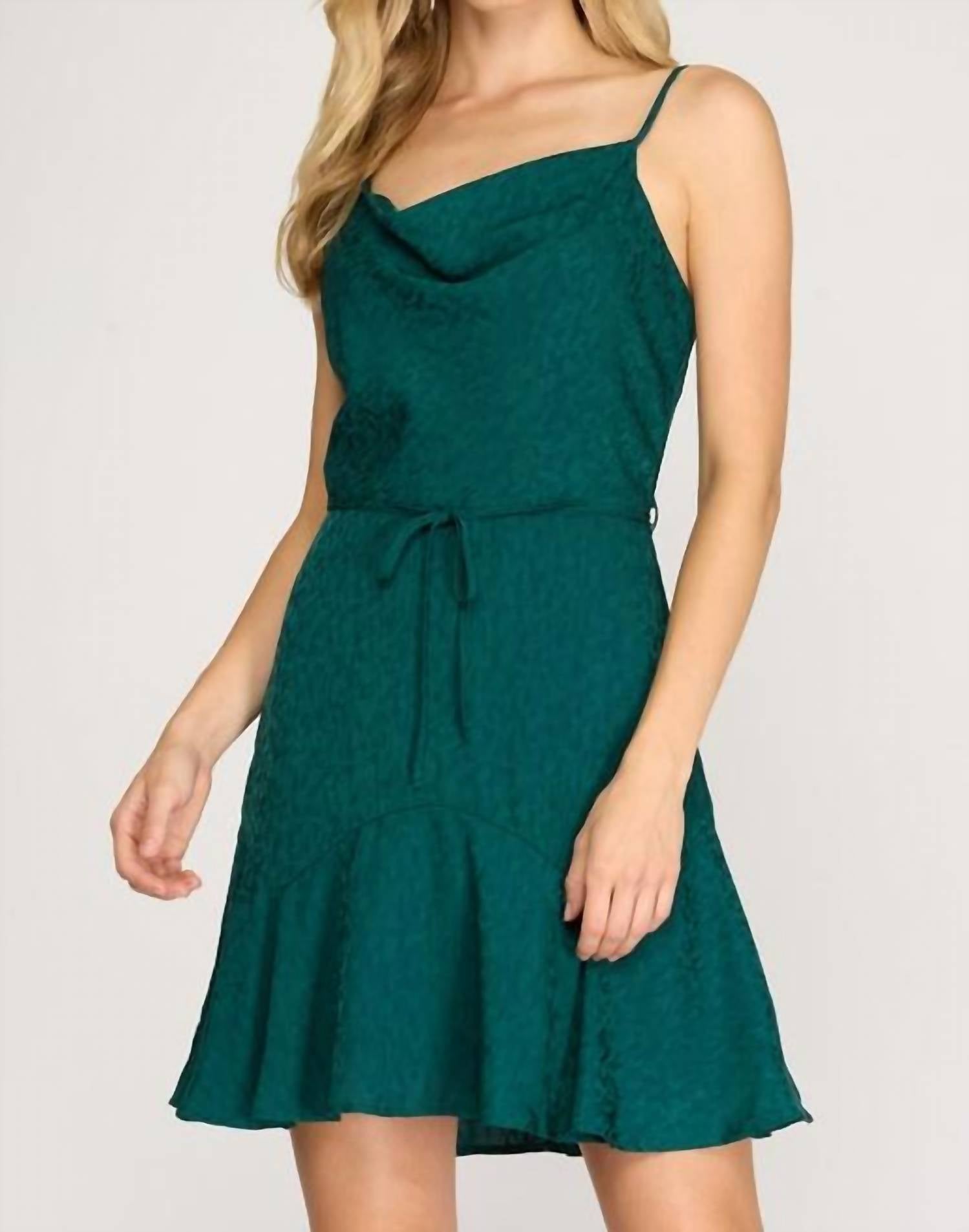 She + Sky - Cowl neck cami swing dress