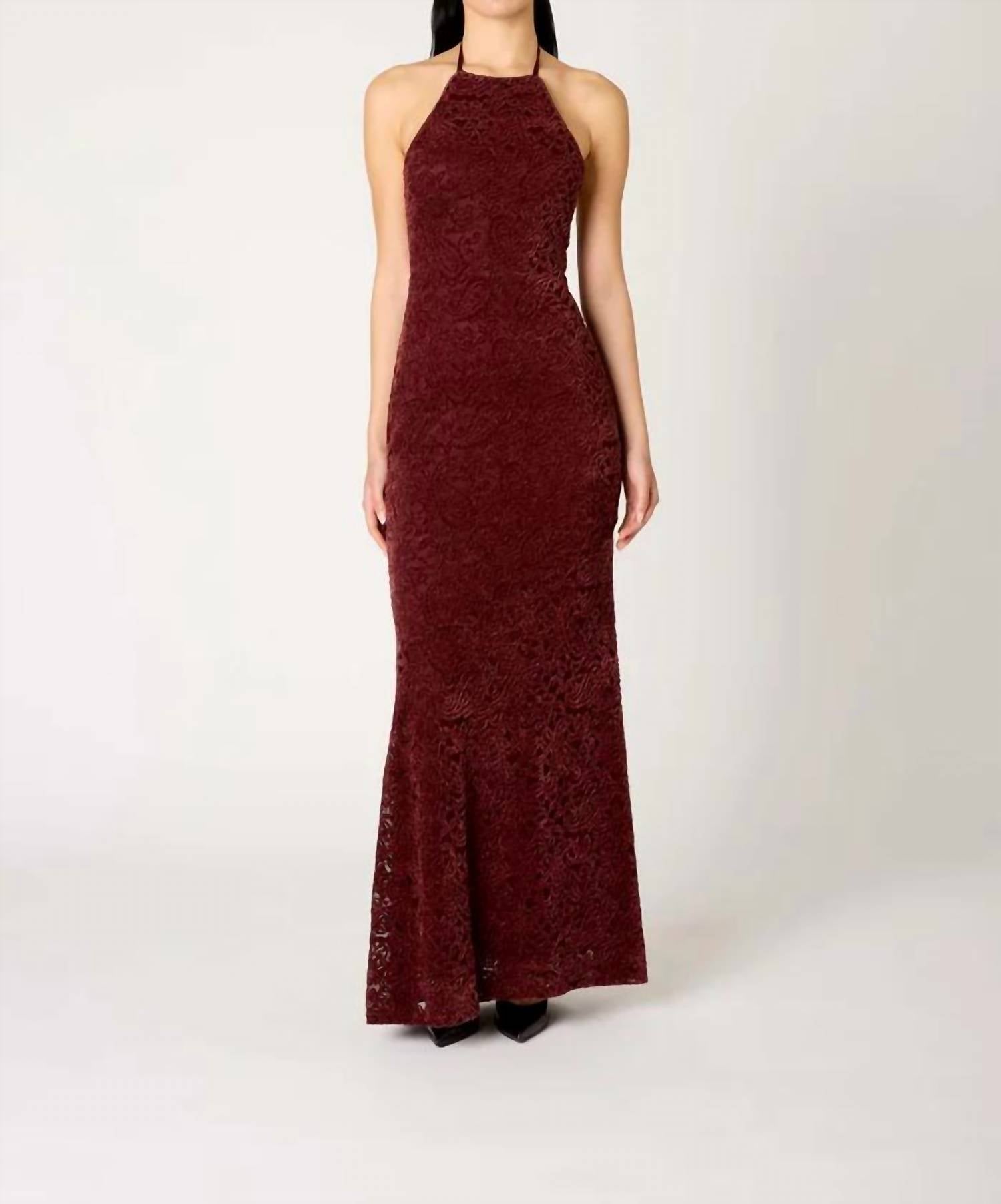 Nia - Aurelia Halter Maxi Dress