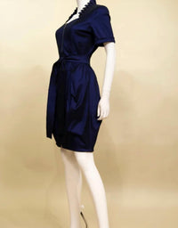 Samuel Dong Women's Full Zip Dress in midnight blue 1 - women's dress - view 6