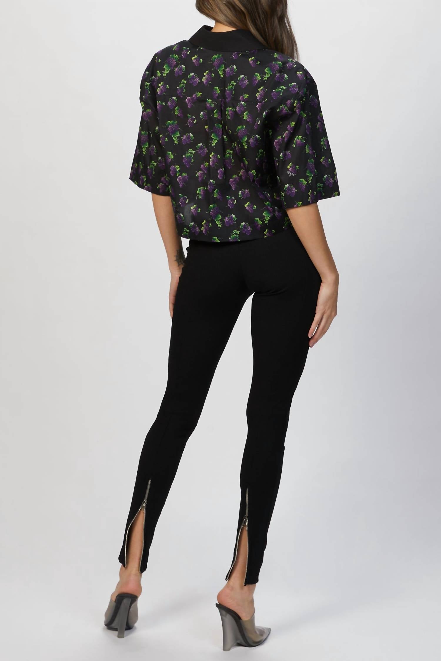PRINTED CROPPED BLOUSE