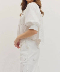 Entro - Starr Eyelet Top