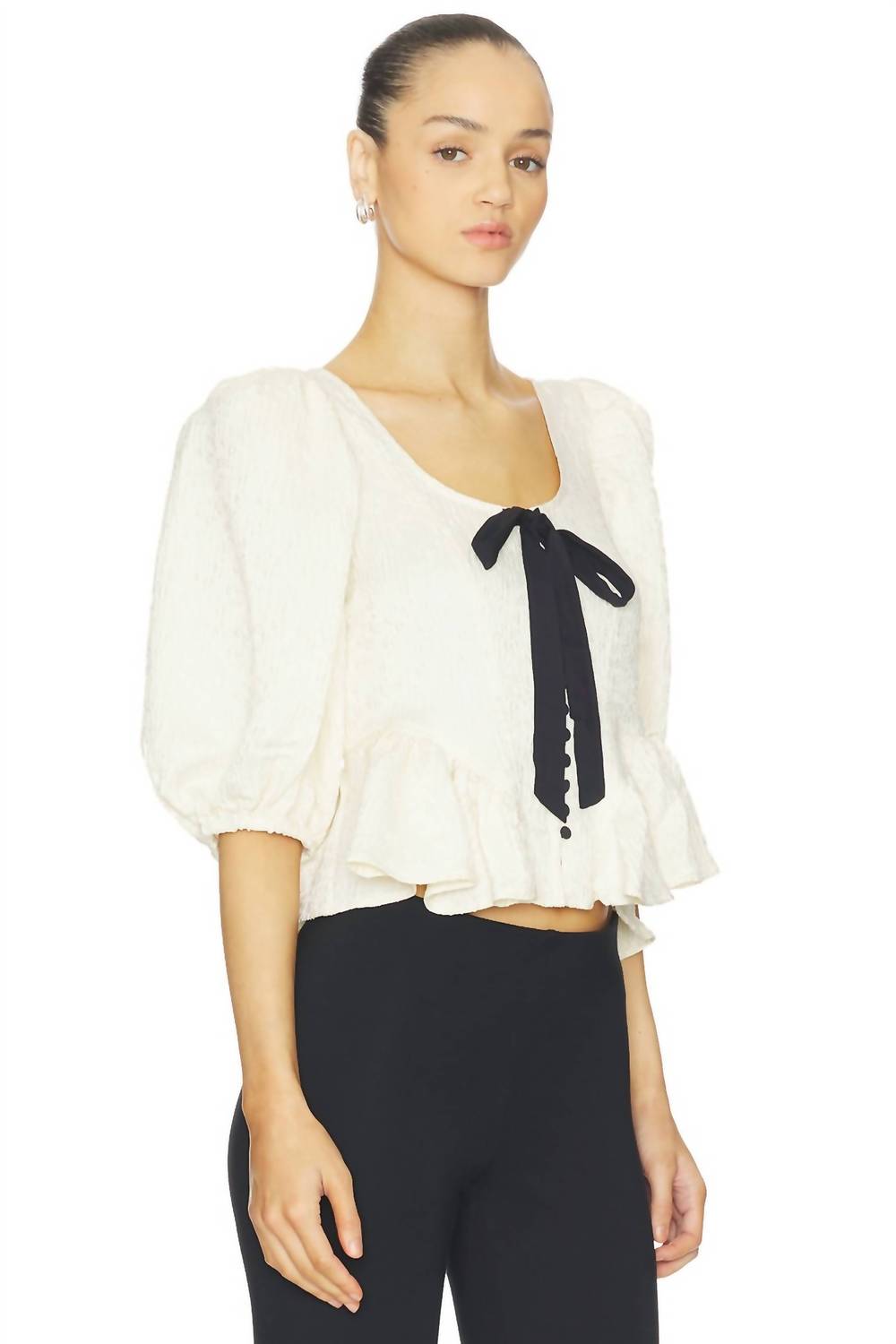 Free People - Pamela Bow Scoop Neck Top