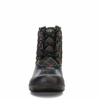 Sperry Little Kids Port Rain Boots in black rainbow - kids' shoe - alternate view