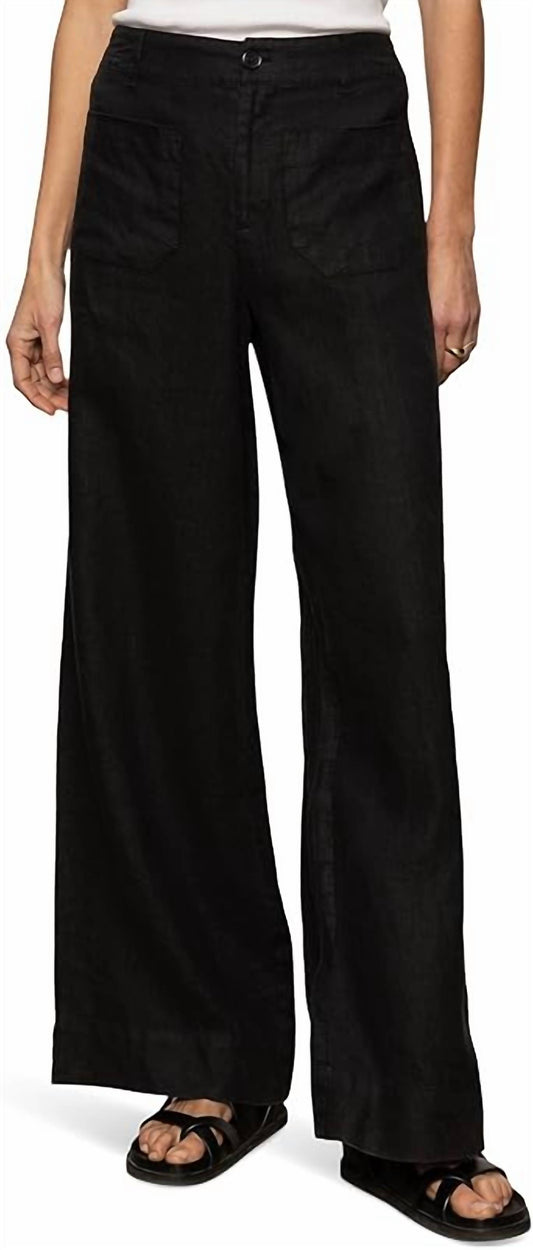 Sanctuary - Linen Marine Wide Leg Pants