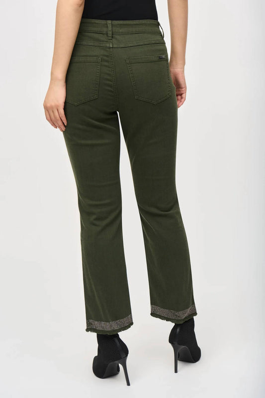 Joseph Ribkoff - Straight Pants With Frayed Hem