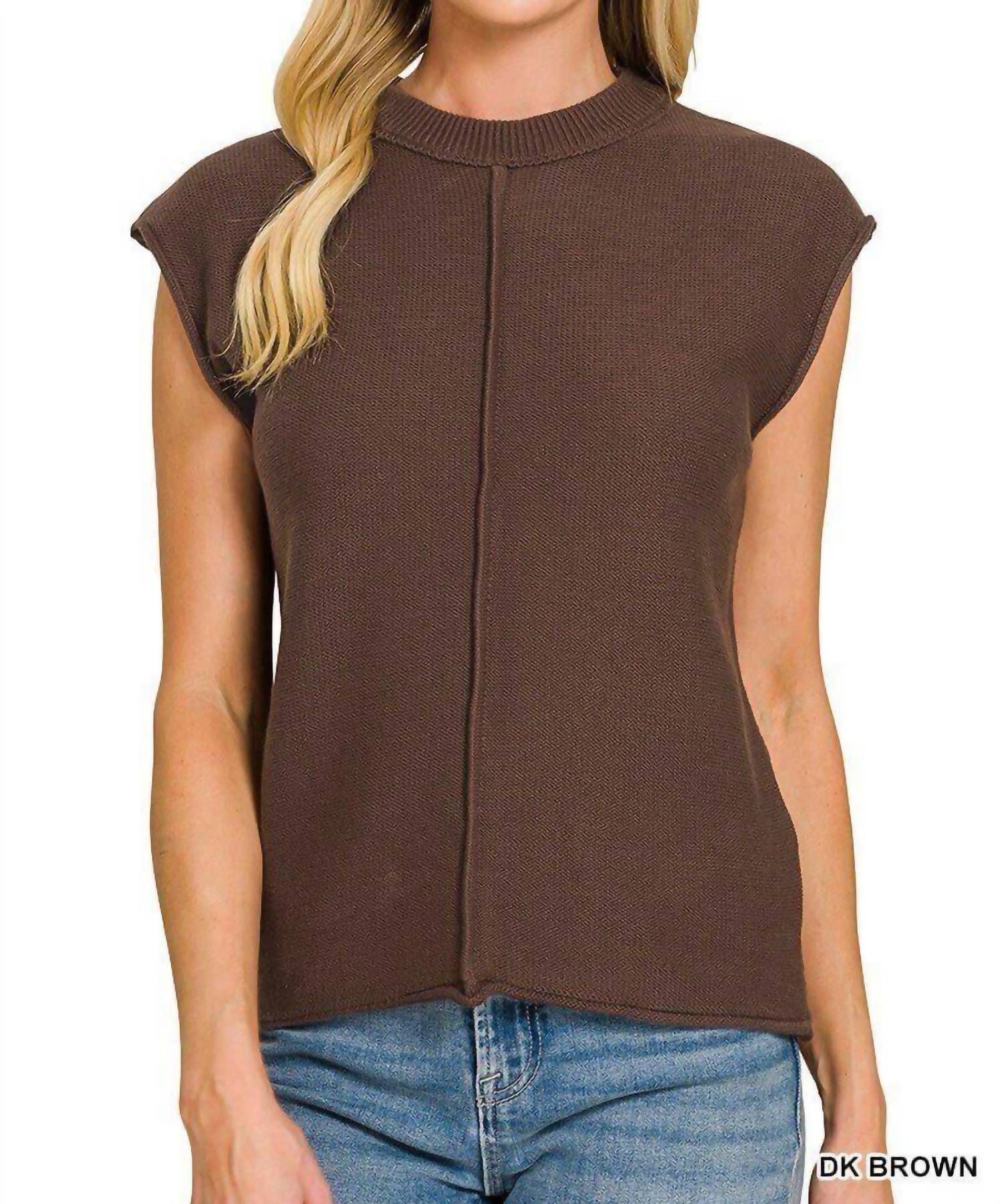 Zenana - Shannon Center Seam Crew Sweater