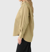 Vince - Oversized Shirt with Faux Leather