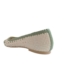 Pretty Ballerinas Women's Ella Ballet Flats in cream green - women's flats - alternate view