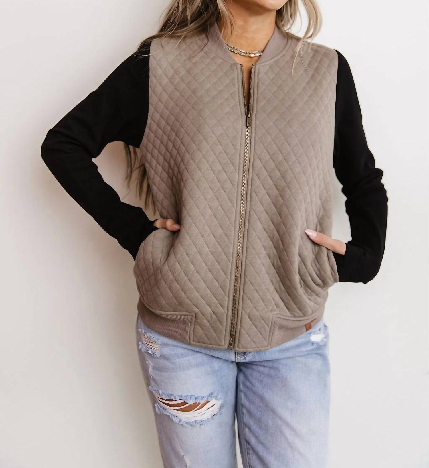 Ampersand Ave - Quilted Bomber Jacket