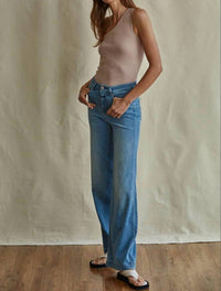 By Together One Shoulder Fitted Ribbed Crop Top in mocha - women's shirt - detail view