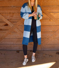 Promesa - Women's Striped Open Front Cardigan