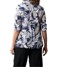 Olivia Dar - Crimped Crepe Floral Casey Tunic Shirt