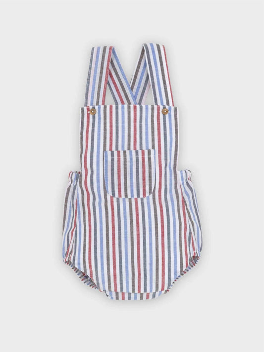 Minhon - Baby Striped Dungarees