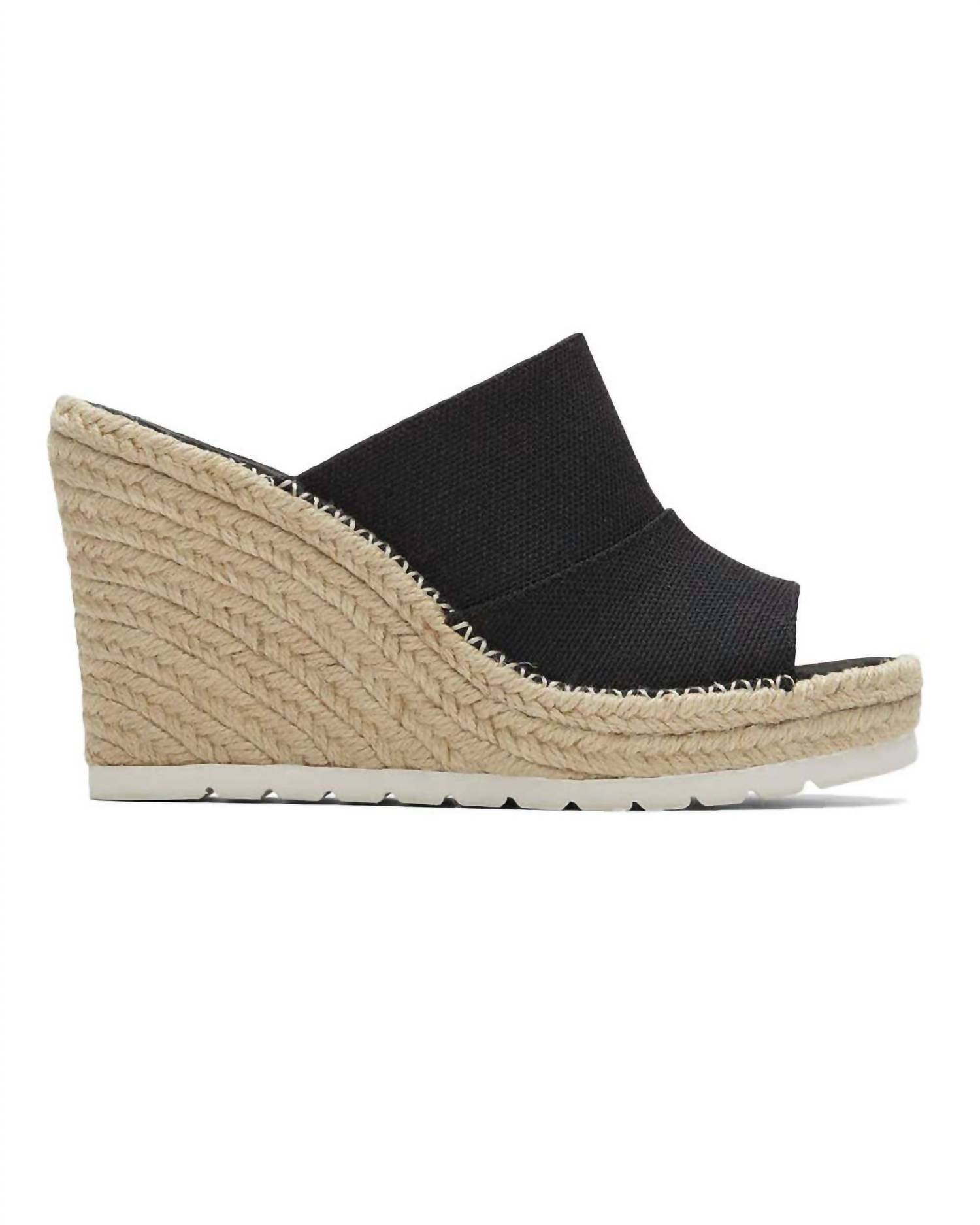 Toms - Women's Monica Mule Slip On Peep Toe Wedge Sandals