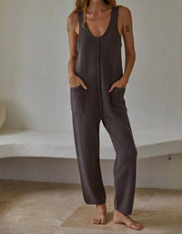 By Together Rhea Knit Jumpsuit in grey - women's pants