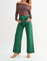 Just Black Denim - Patch Pocket Wide Leg Jeans