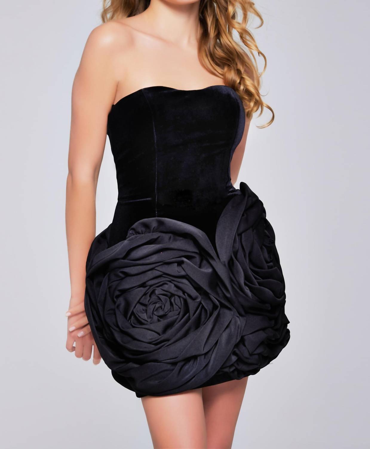Jovani - Velvet Fitted Dress
