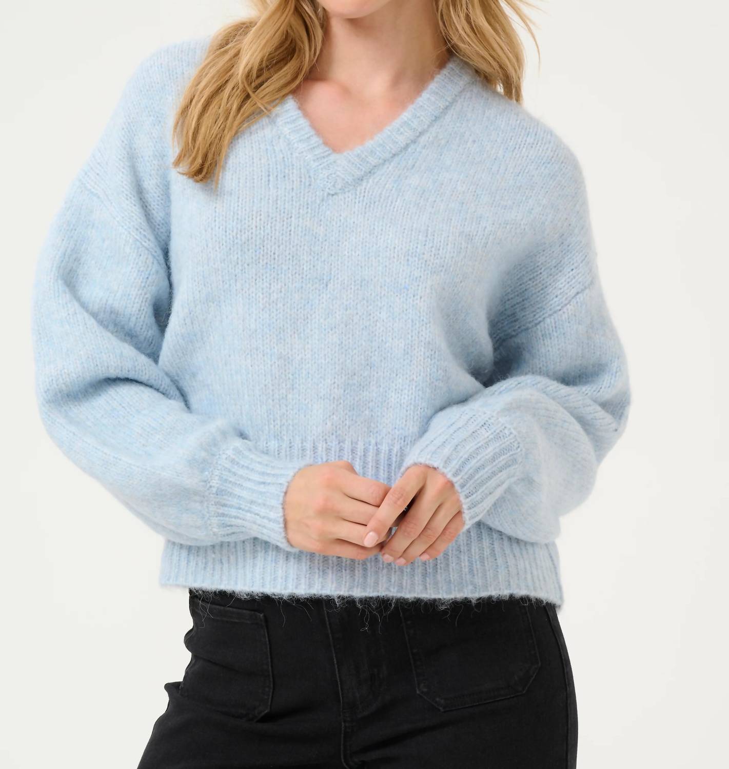 Kaffe - Katrina V-neck Casual Fit Pullover Sweater