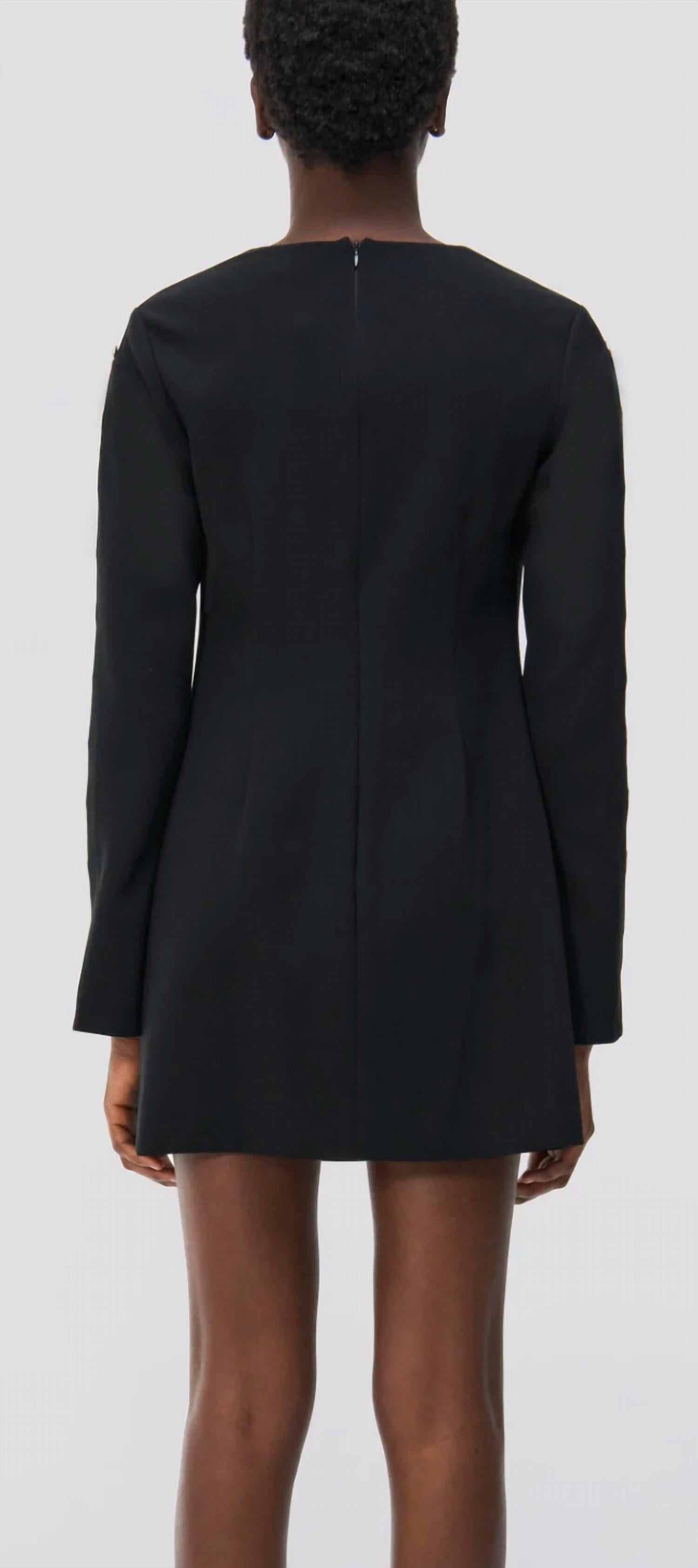 SIMKHAI Joisian Mini Dress in black - women's dress - detail view