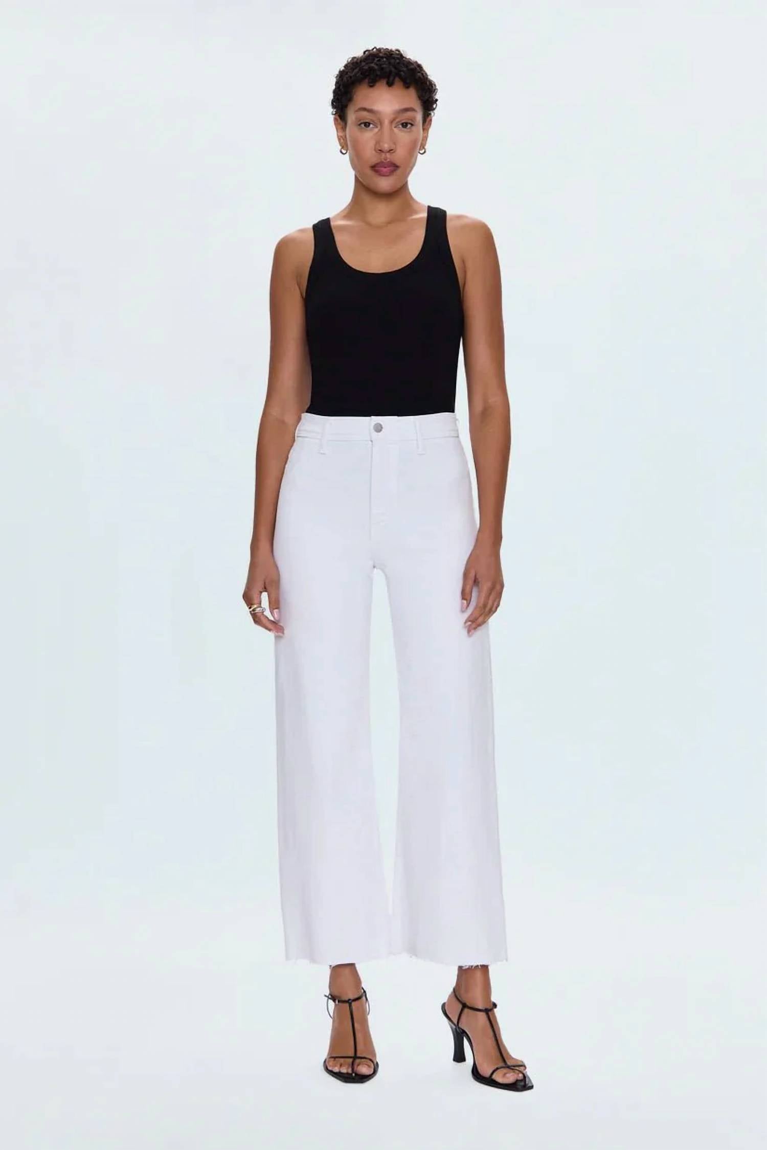 Pistola - Penny Crop High Rise Wide Leg Jeans