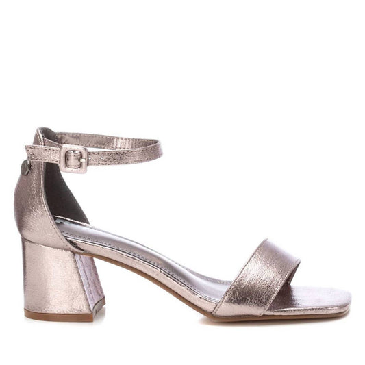 Xti - Women's Heeled Metallic Sandals