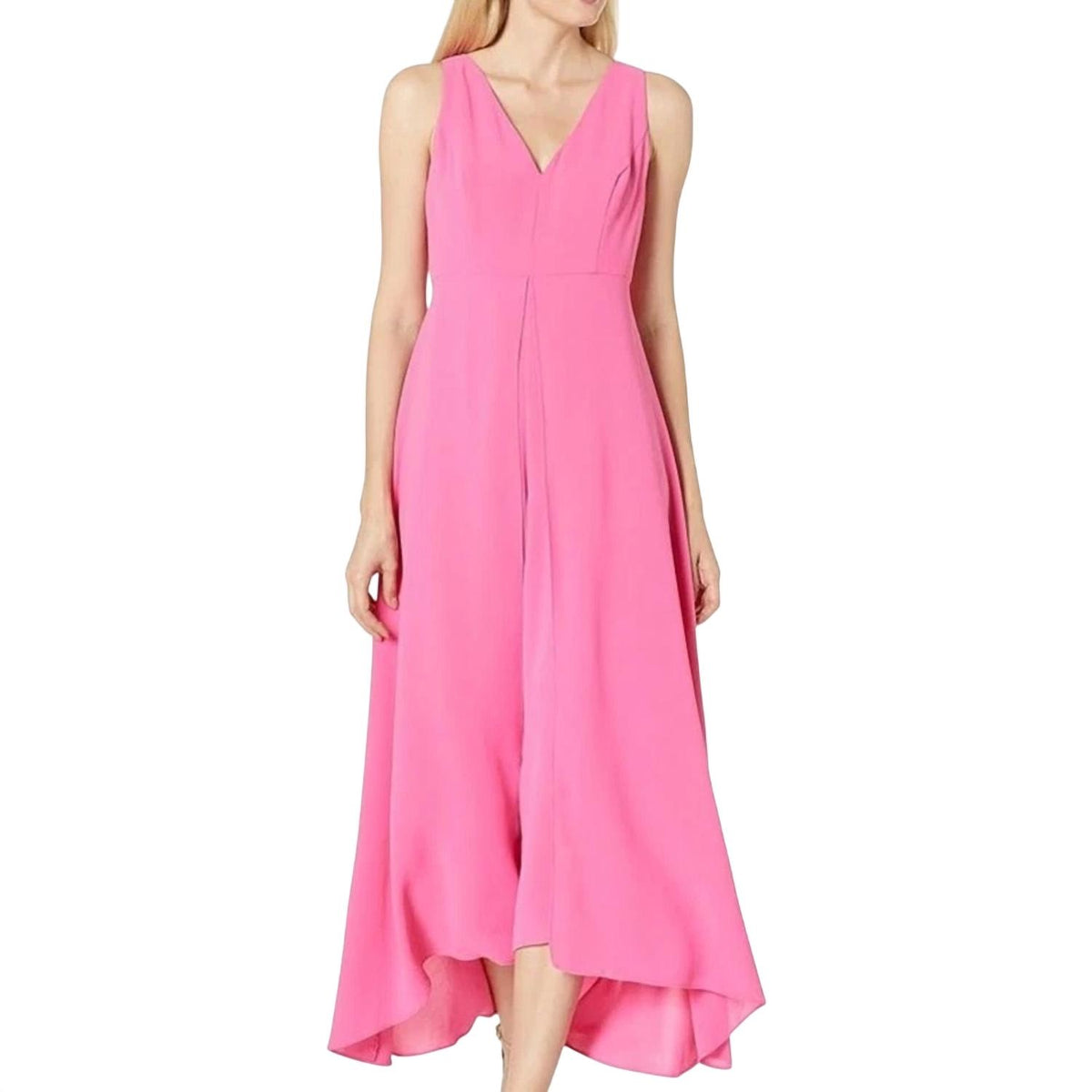 Adrianna Papell - Tonal Overlay Jumpsuit Midi Dress