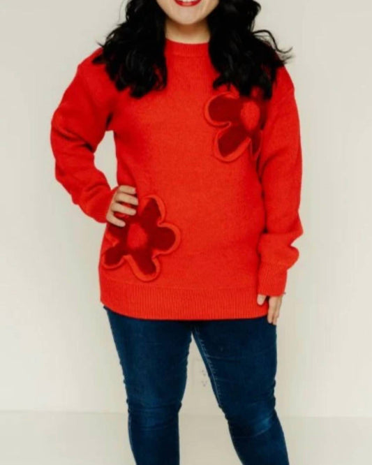 Jodifl - Camden Textured Flower Sweater