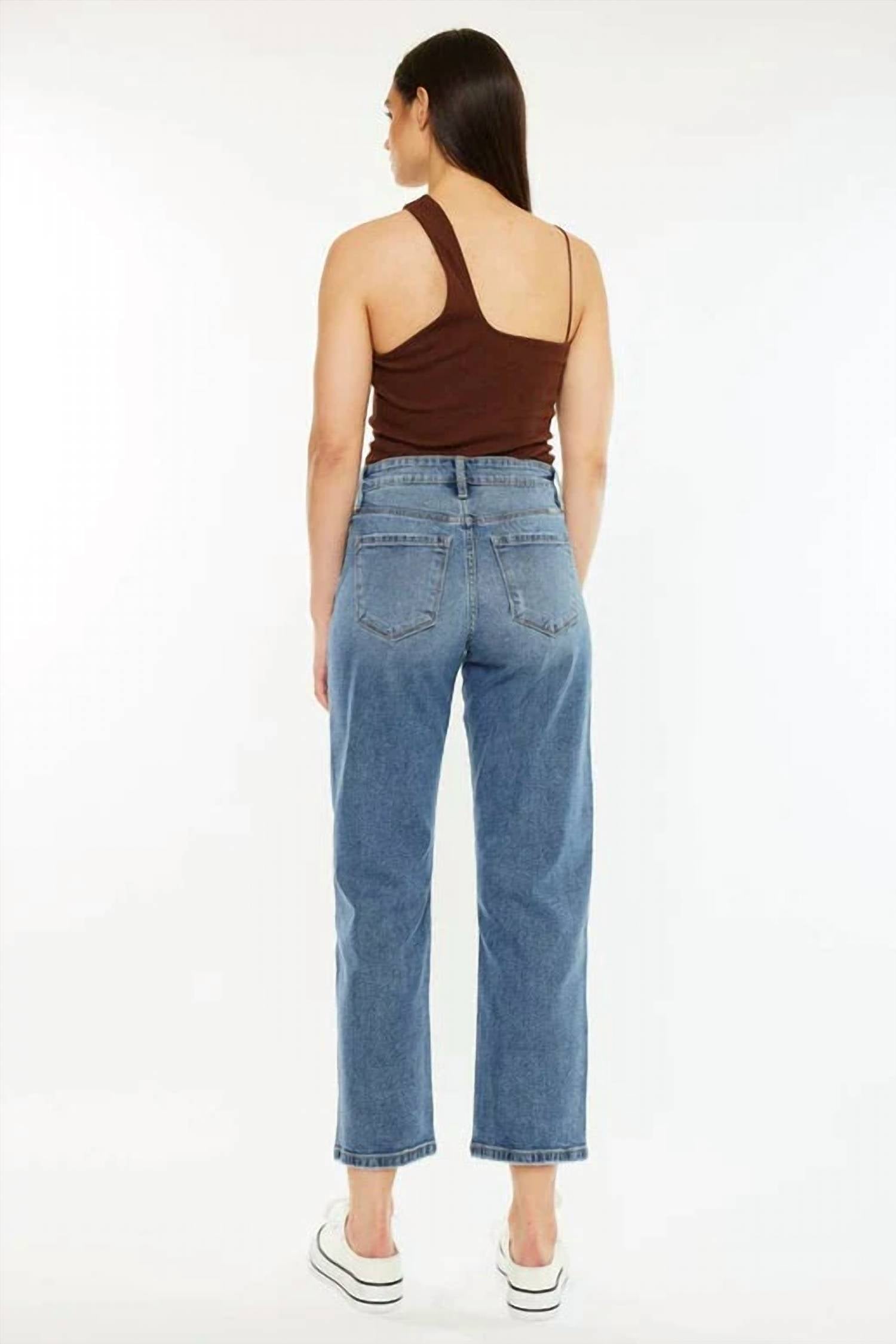 Kancan - Jordana High Rise True Straight Leg Jeans