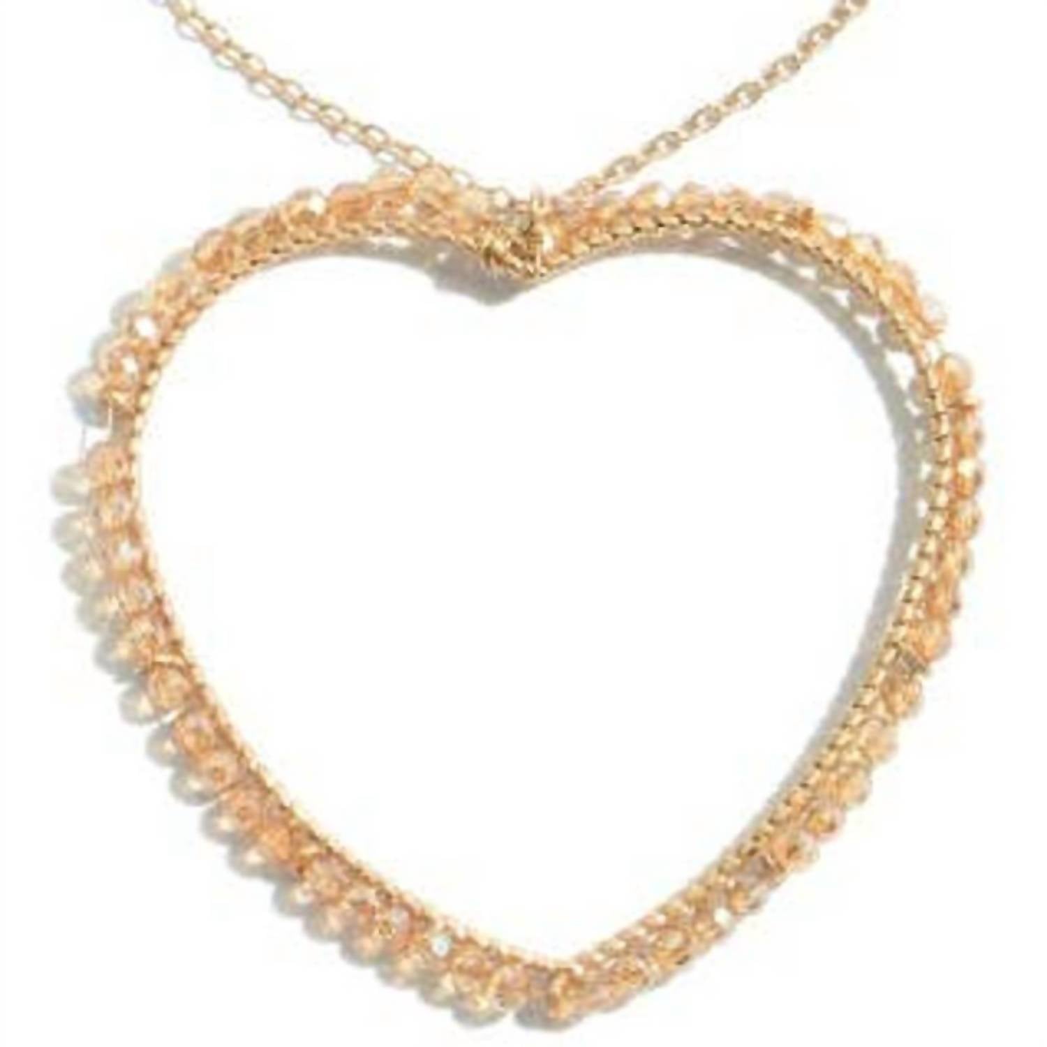 Judson & Co. - Women's Beaded Heart Pendant Necklace