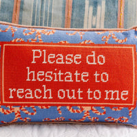 Furbish Studio - Hesitate Needlepoint Pillow