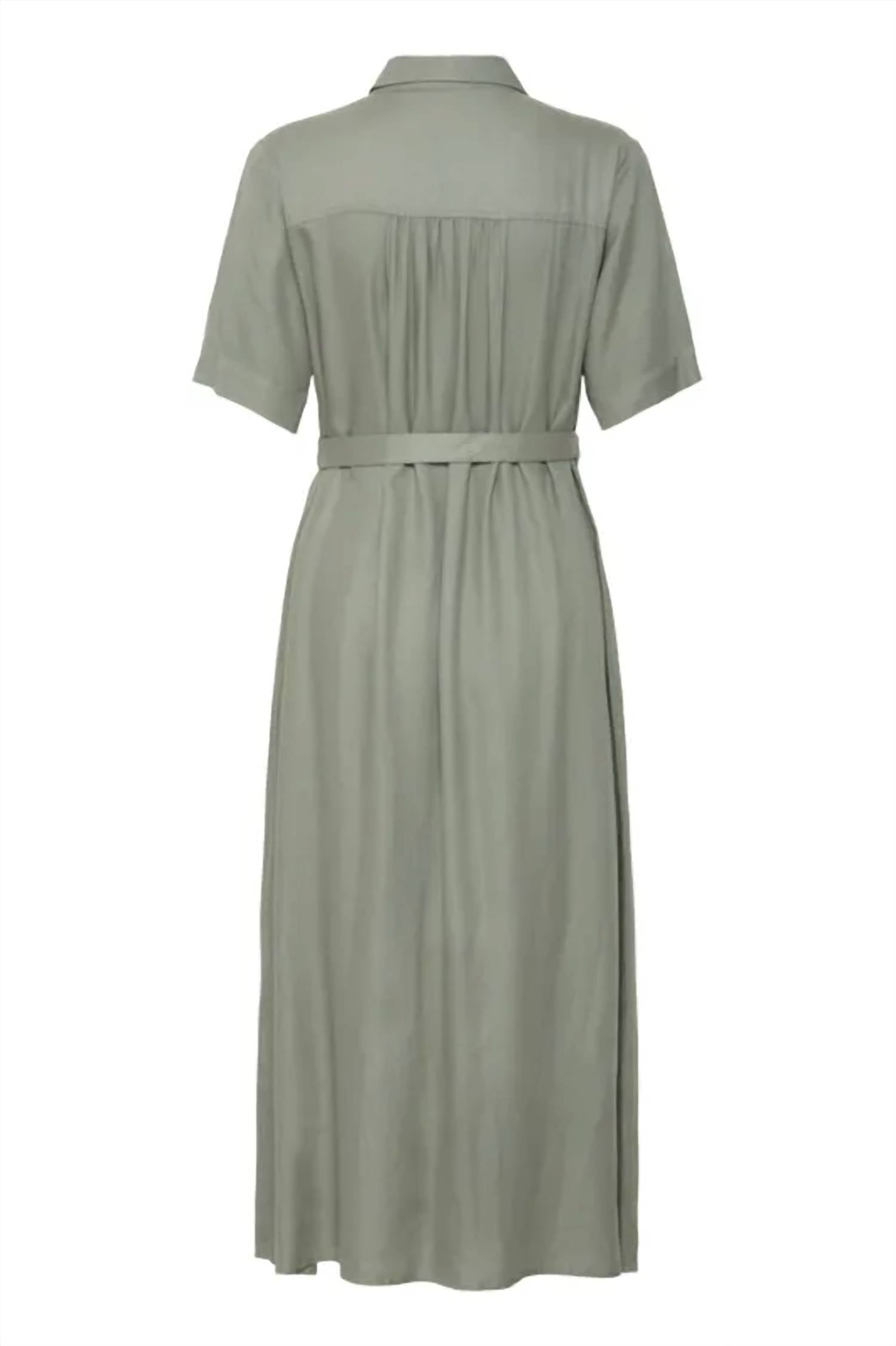 B.Young - Women's Short Sleeve Maxi Shirt Dress