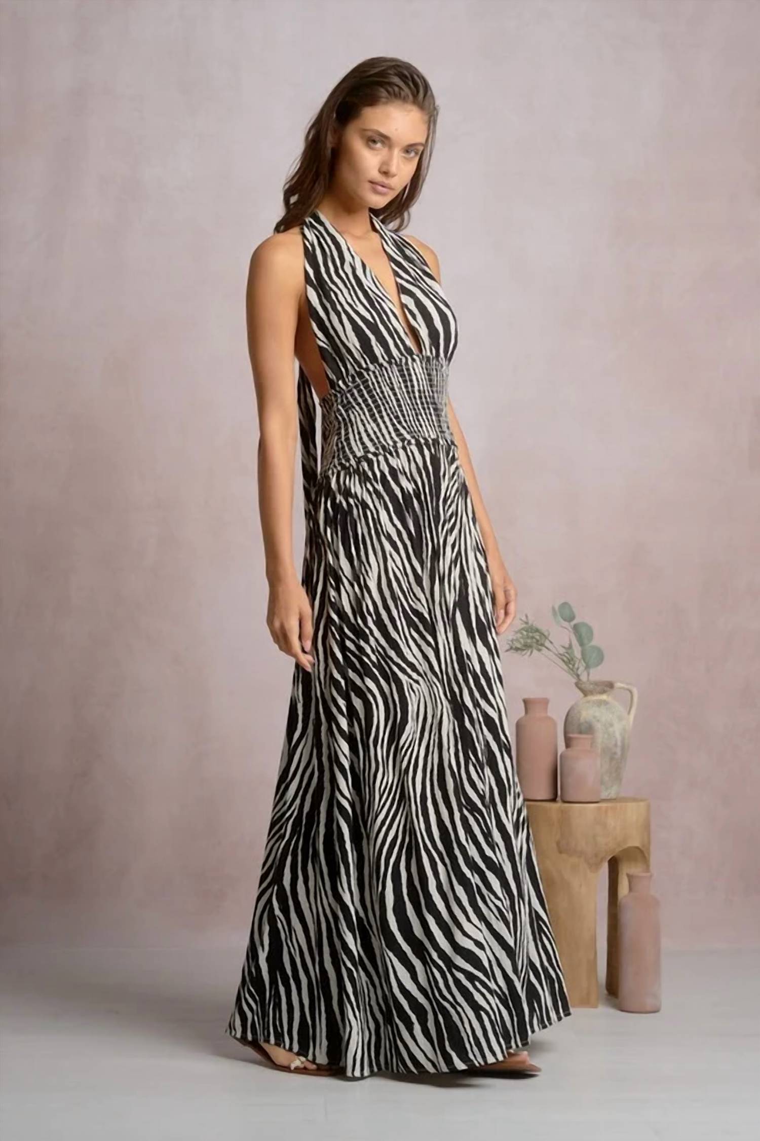Elan - Halter Maxi Dress