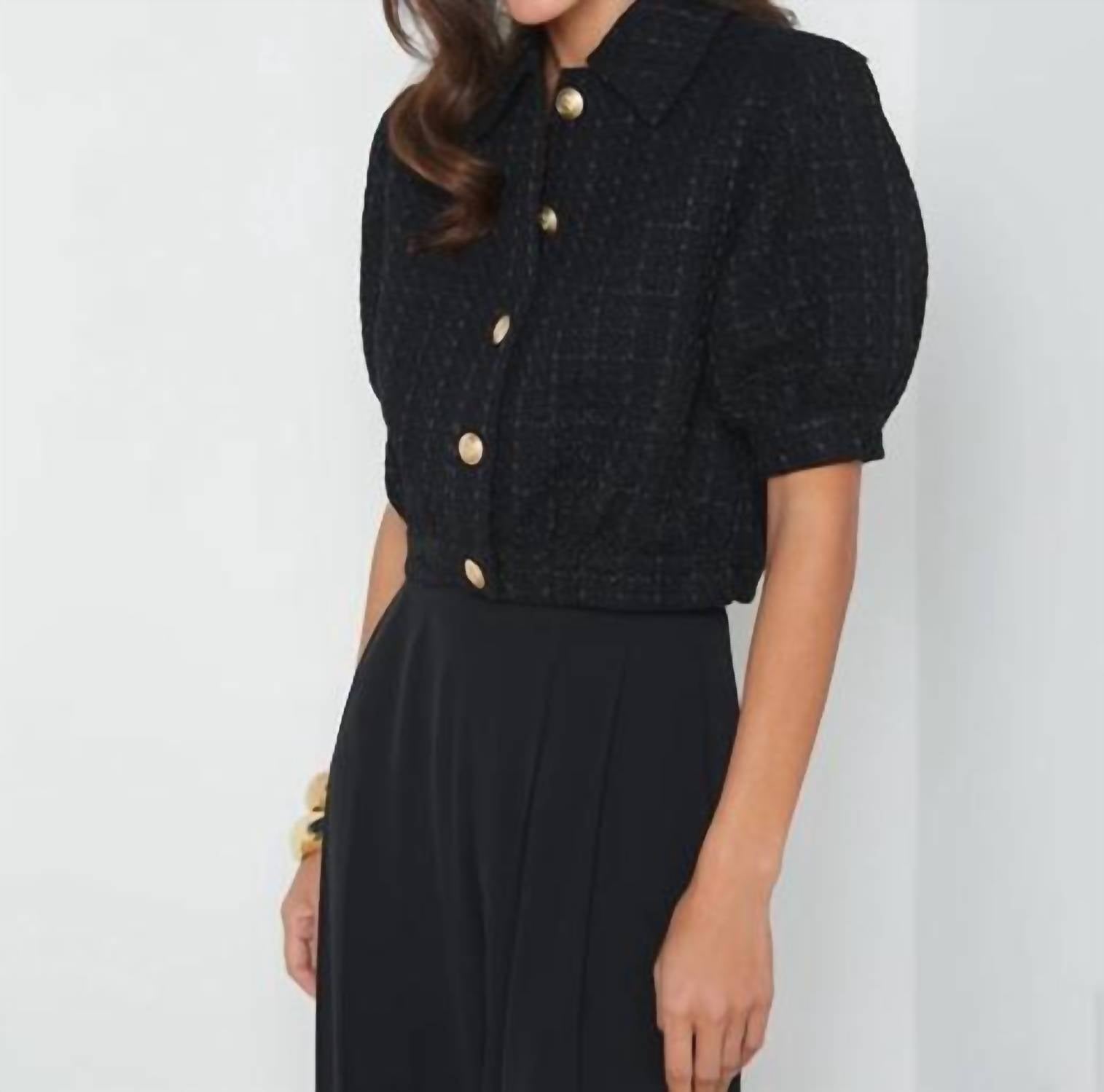 L'Agence - Cove Cropped Tweed Jacket