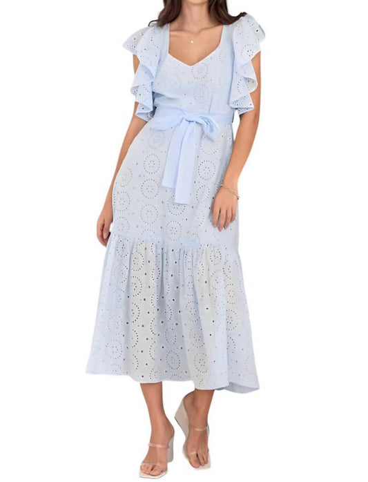 Hyfve - Mackenzie Eyelet Tiered Ruffle Sleeve Maxi Dress