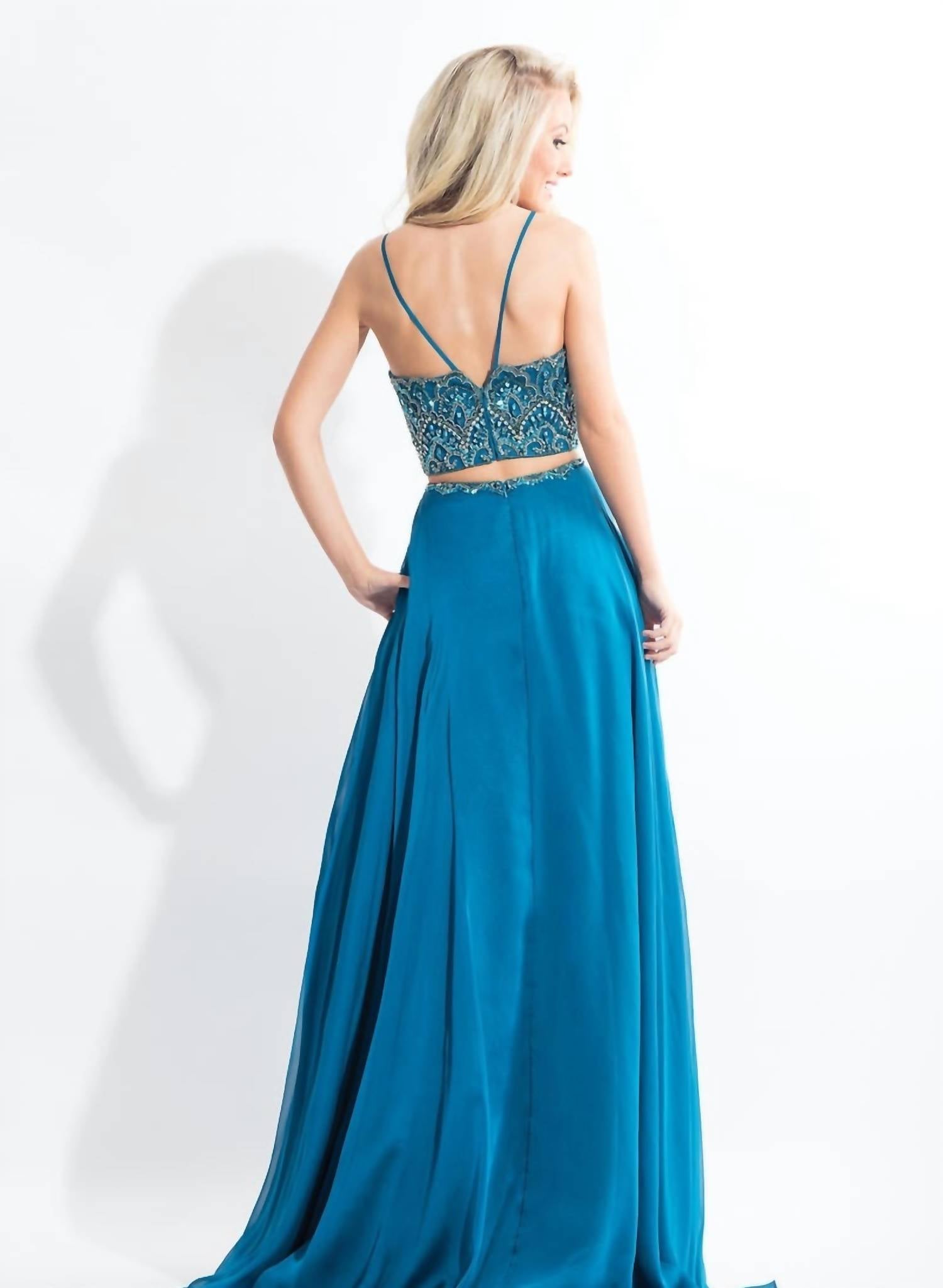 Rachel Allan - Two-piece Chiffon Prom Dress