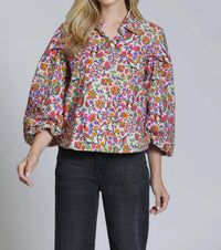 Apny - Women's Blouson Button Shirt