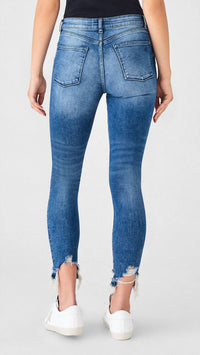 DL1961 - Women's Farrow Ankle High Rise Skinny Jean in laramie - women's jeans - detail view