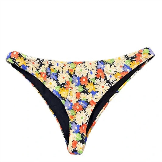 Something Navy - Women's Floral Low Rise Bikini Bottoms