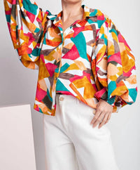 Ee:Some - Geometric Printed Blouse